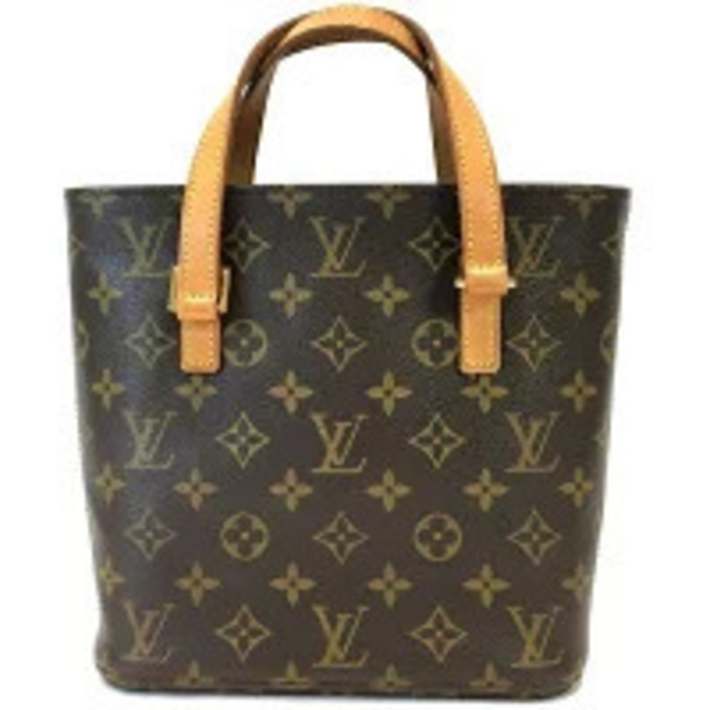 Louis Vuitton Leather Canvas Handbag Monogram Vavin Brown